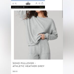 Alo Yoga Gray Pullover Sweater